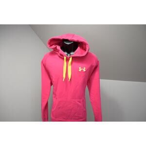 Under Armour Hoodie Fleece Storm Pink Pull Over Sweater Womens Sz XL
